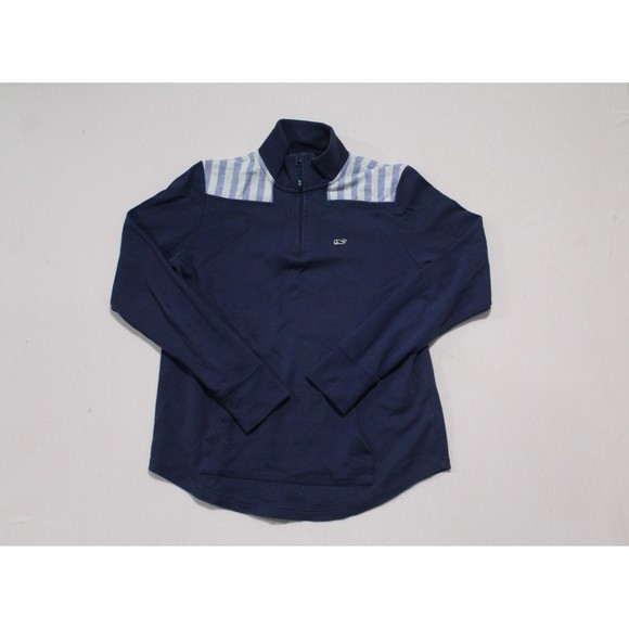 Vineyard Vines Other - Vineyard Vines Women Blue Sweater Zip Up Cotton Size XS